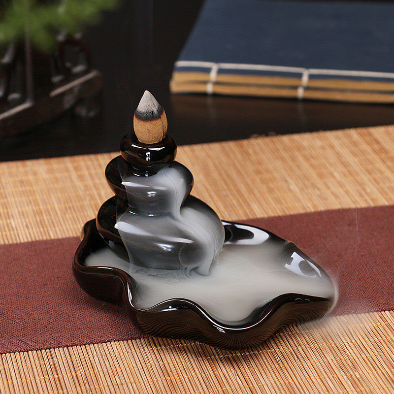 Back flow incense burner; ;home decor; aroma incense;Fengshui;house warming gift