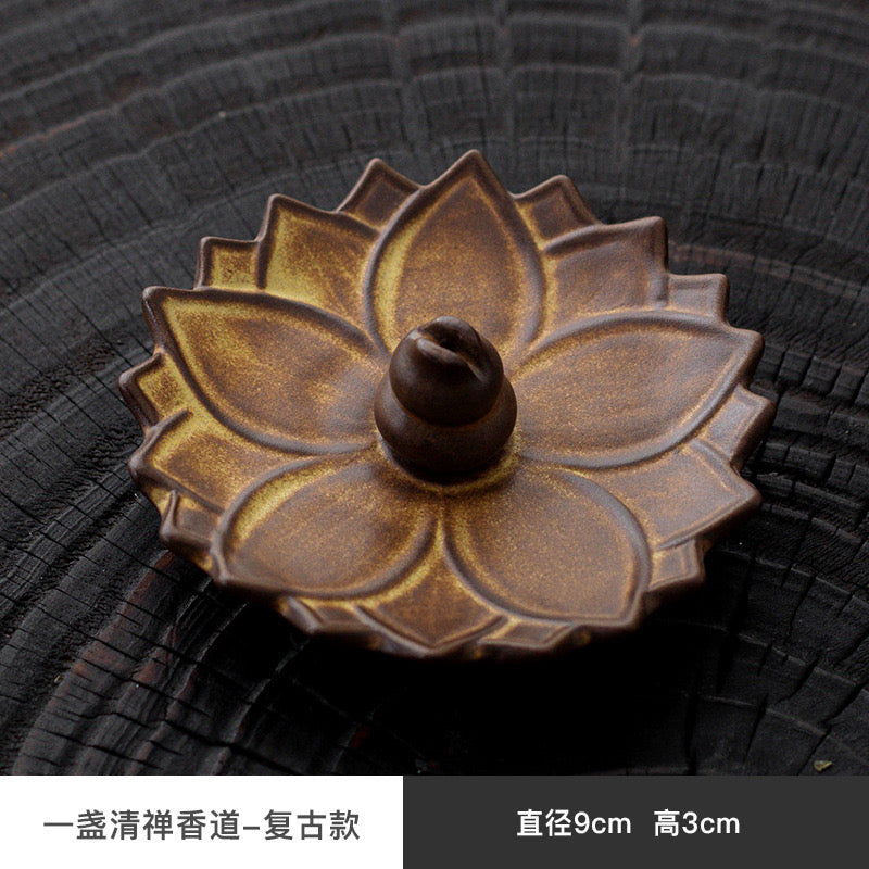 Lotus flower incense burner